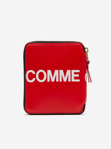 COMME DES GARCONS WALLET Huge Logo Portafogli Rosso