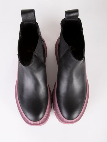 COPENHAGEN Stivaletti CPH686 in pelle Nero fucsia