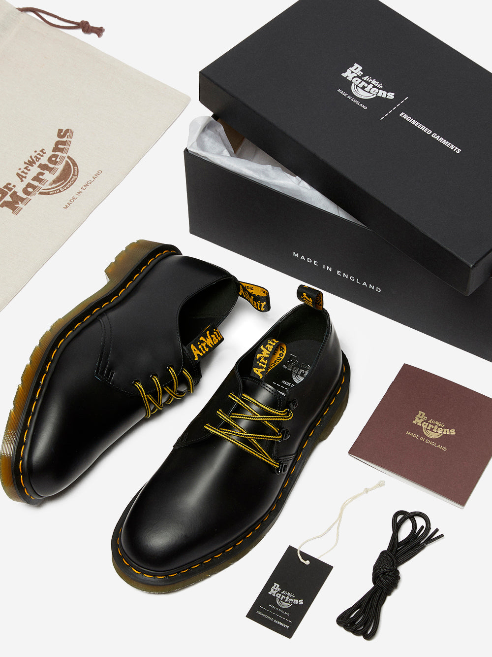 DR. MARTENS Engineered Garnments 1461 Made in UK Stringate Nero Urbanstaroma