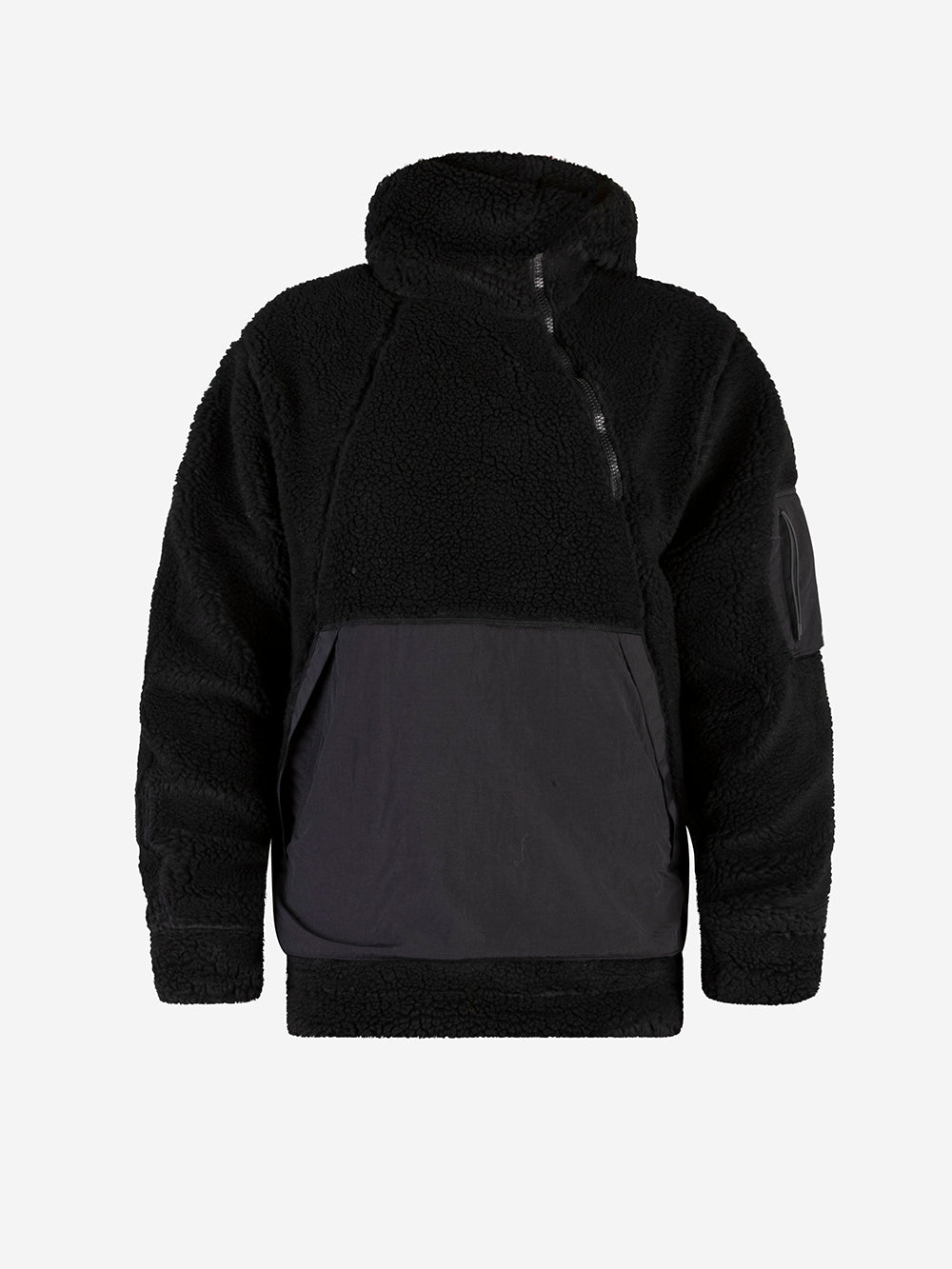 MAHARISHI 4076 Pullover Asimmetrico in pile Nero Urbanstaroma