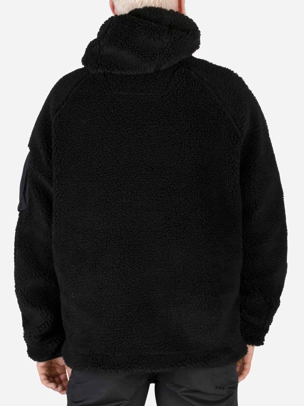 MAHARISHI 4076 Pullover Asimmetrico in pile Nero Urbanstaroma