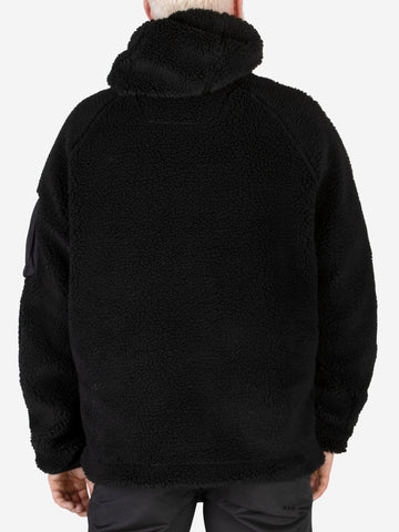 MAHARISHI 4076 Pullover Asimmetrico in pile Nero