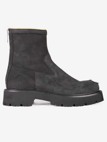 MM6 MAISON MARGIELA STUDIO Stivaletti in pelle distressed Nero