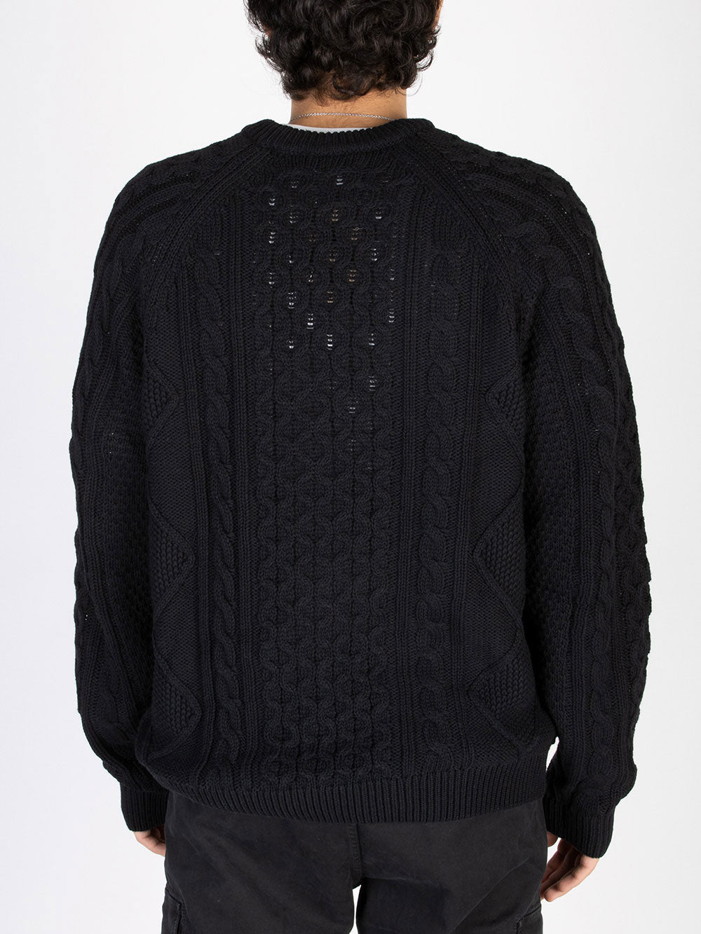 NIKE Maglione Aran con swoosh Nero Urbanstaroma