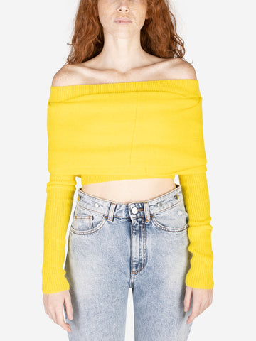 Top off-shoulder in mohair