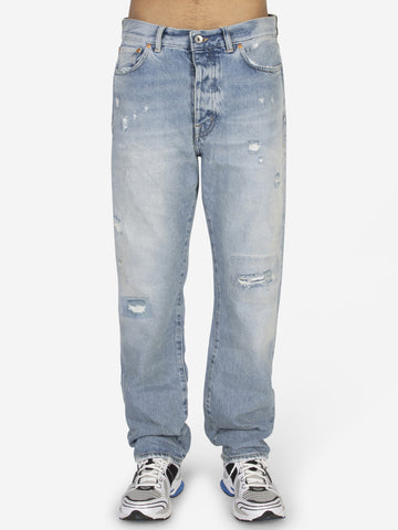 P011 Mid Rise Straight Leg Jeans