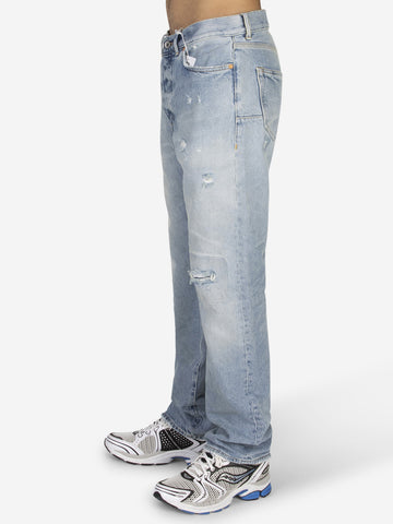 P011 Mid Rise Straight Leg Jeans