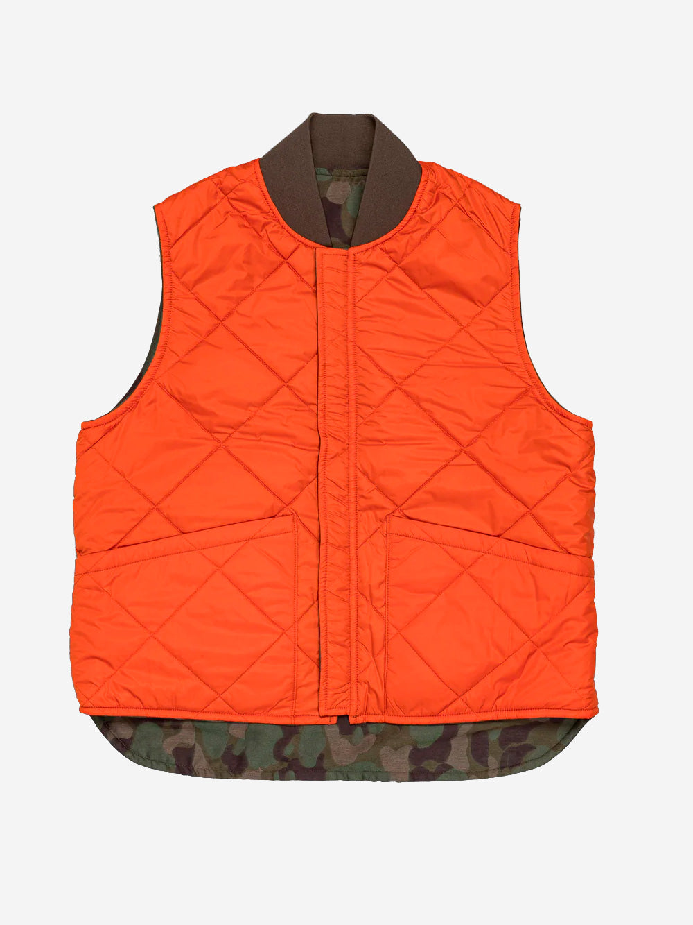 BEAMS PLUS Gilet imbottito con zip Camouflage Urbanstaroma