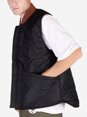 BEAMS PLUS Gilet imbottito con zip Ruggine