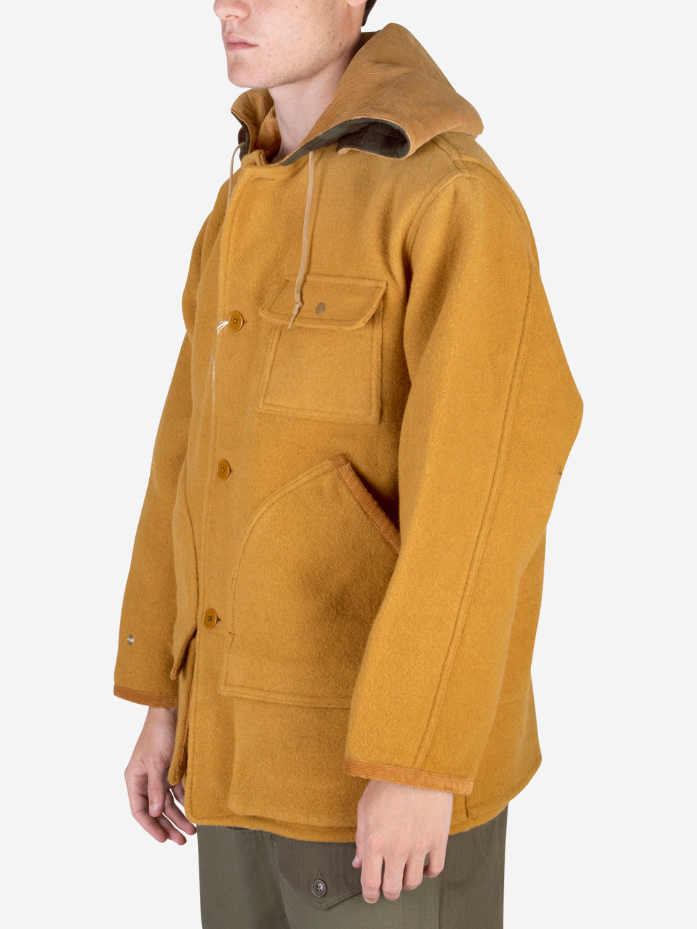 BEAMS PLUS Parka in lana con cappuccio Cammello Urbanstaroma