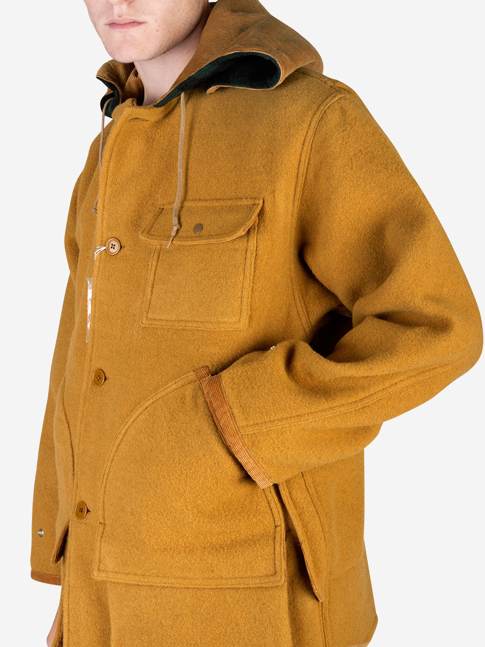 BEAMS PLUS Parka in lana con cappuccio Cammello Urbanstaroma