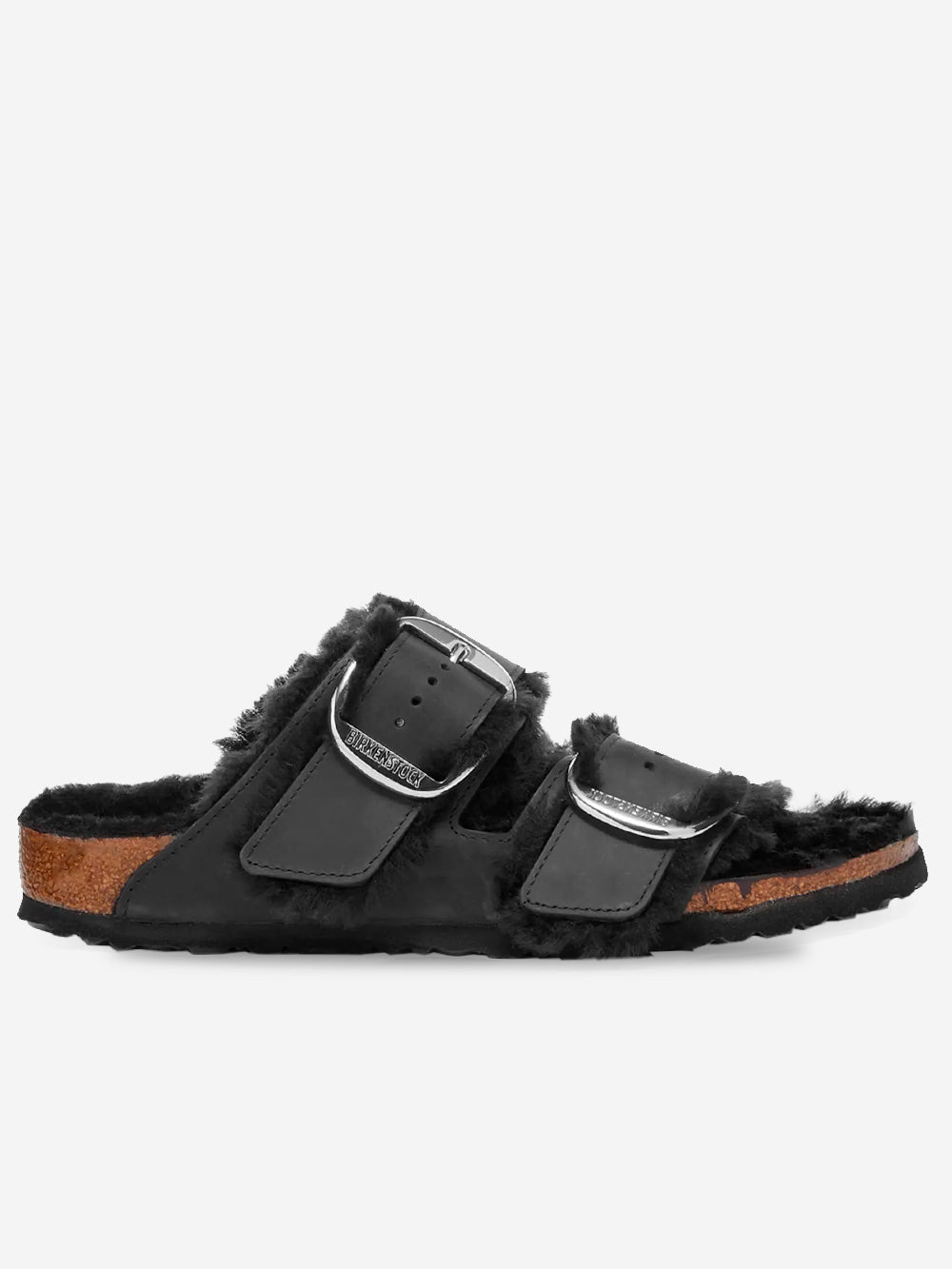 BIRKENSTOCK Sandali Arizona Big Buckle Shearling Nero Urbanstaroma