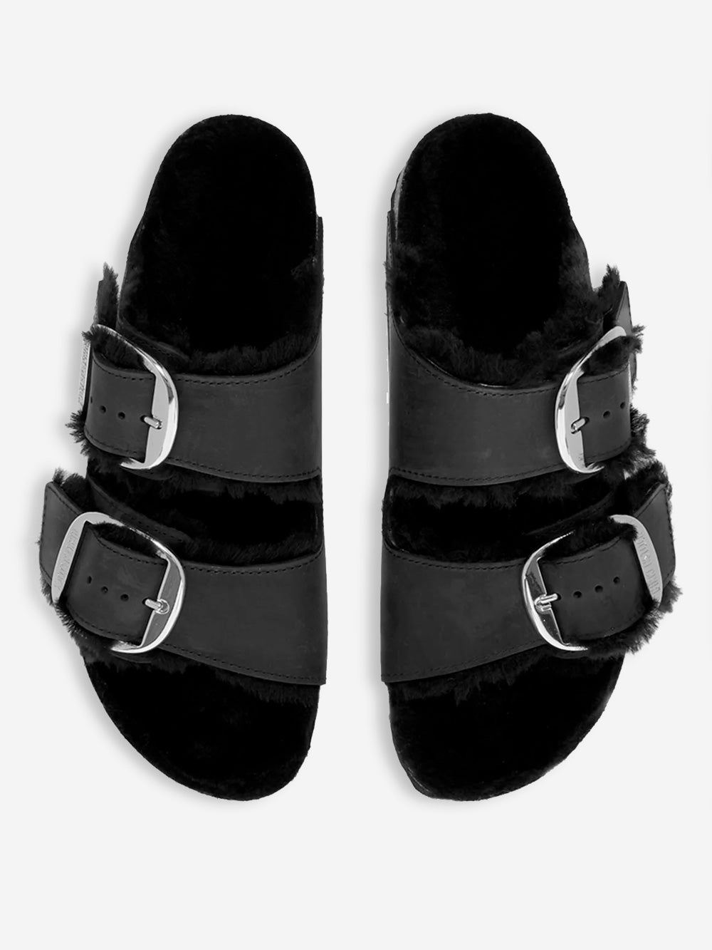 BIRKENSTOCK Sandali Arizona Big Buckle Shearling Nero Urbanstaroma