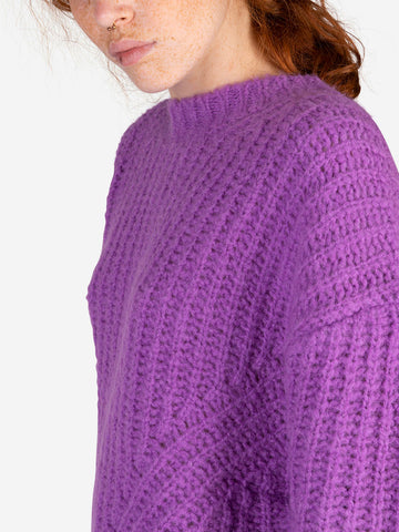 Maglione Egypt in misto lana viola