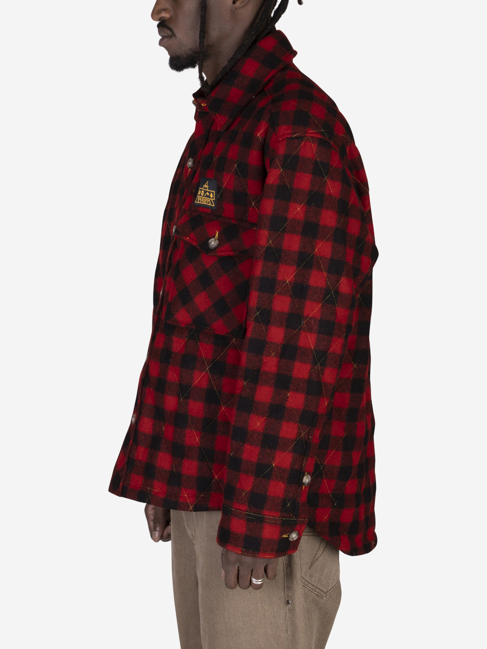 PHIPPS Woolrich x Phipps Camicia in lana Rosso Urbanstaroma