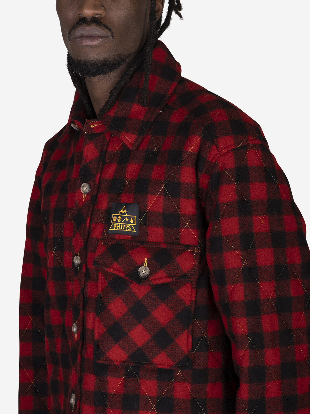 PHIPPS Woolrich x Phipps Camicia in lana Rosso Urbanstaroma