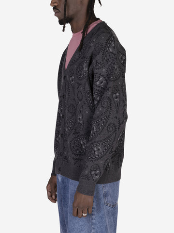 Cardigan in jacquard paisley