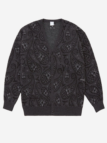 Cardigan in jacquard paisley