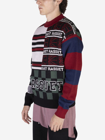 Maglione in jacquard multicolor