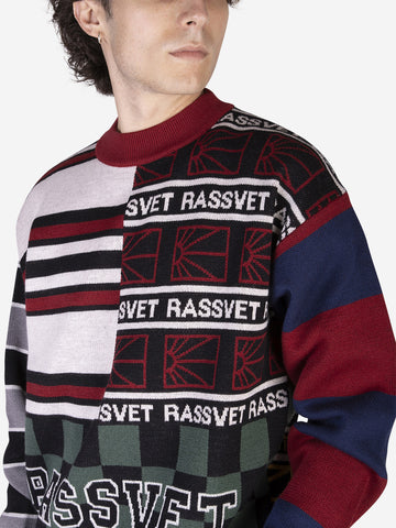 Maglione in jacquard multicolor