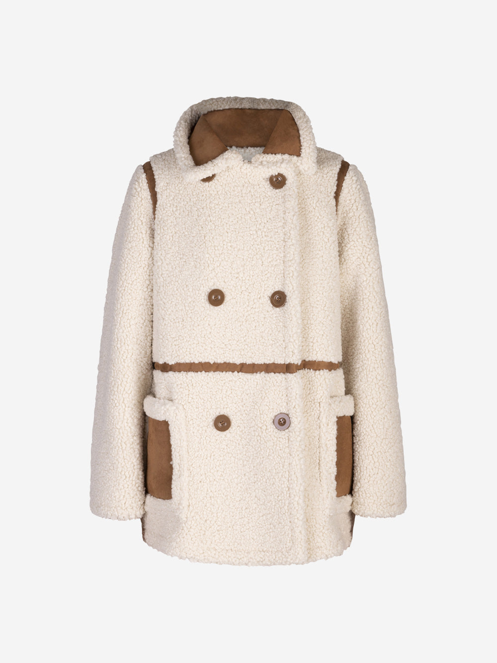 STAND STUDIO Giacca Chloe in eco-shearling Beige Urbanstaroma