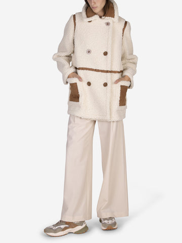 STAND STUDIO Giacca Chloe in eco-shearling Beige