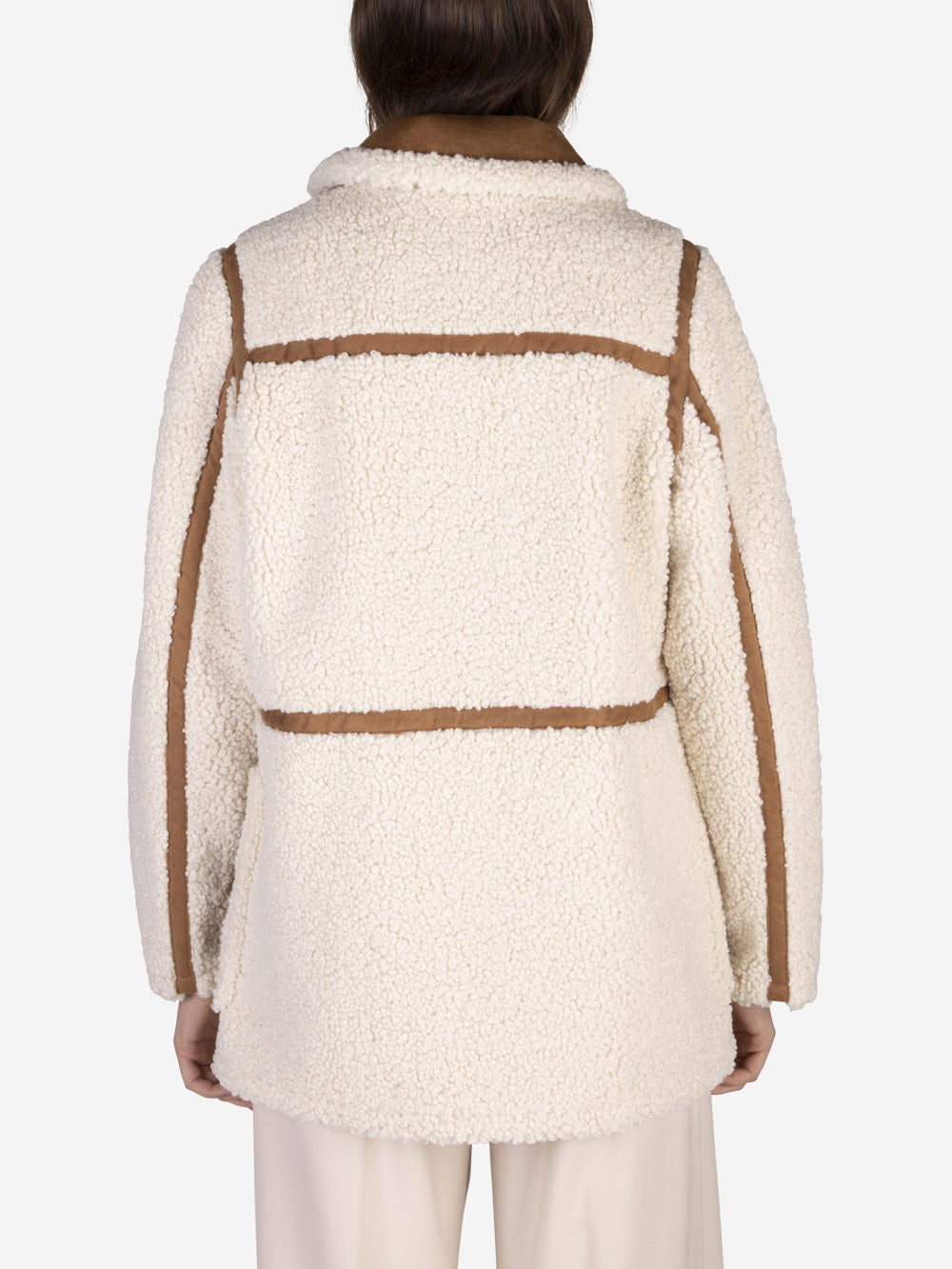 STAND STUDIO Giacca Chloe in eco-shearling Beige Urbanstaroma