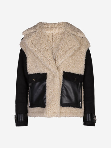 STAND STUDIO Giacca Meara in eco-shearling Beige