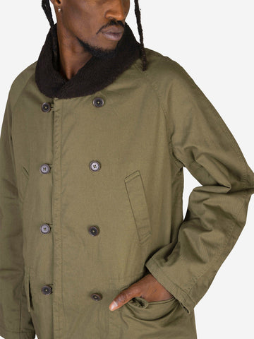 UNIVERSAL WORKS Parka reversibile Mackinaw Verde