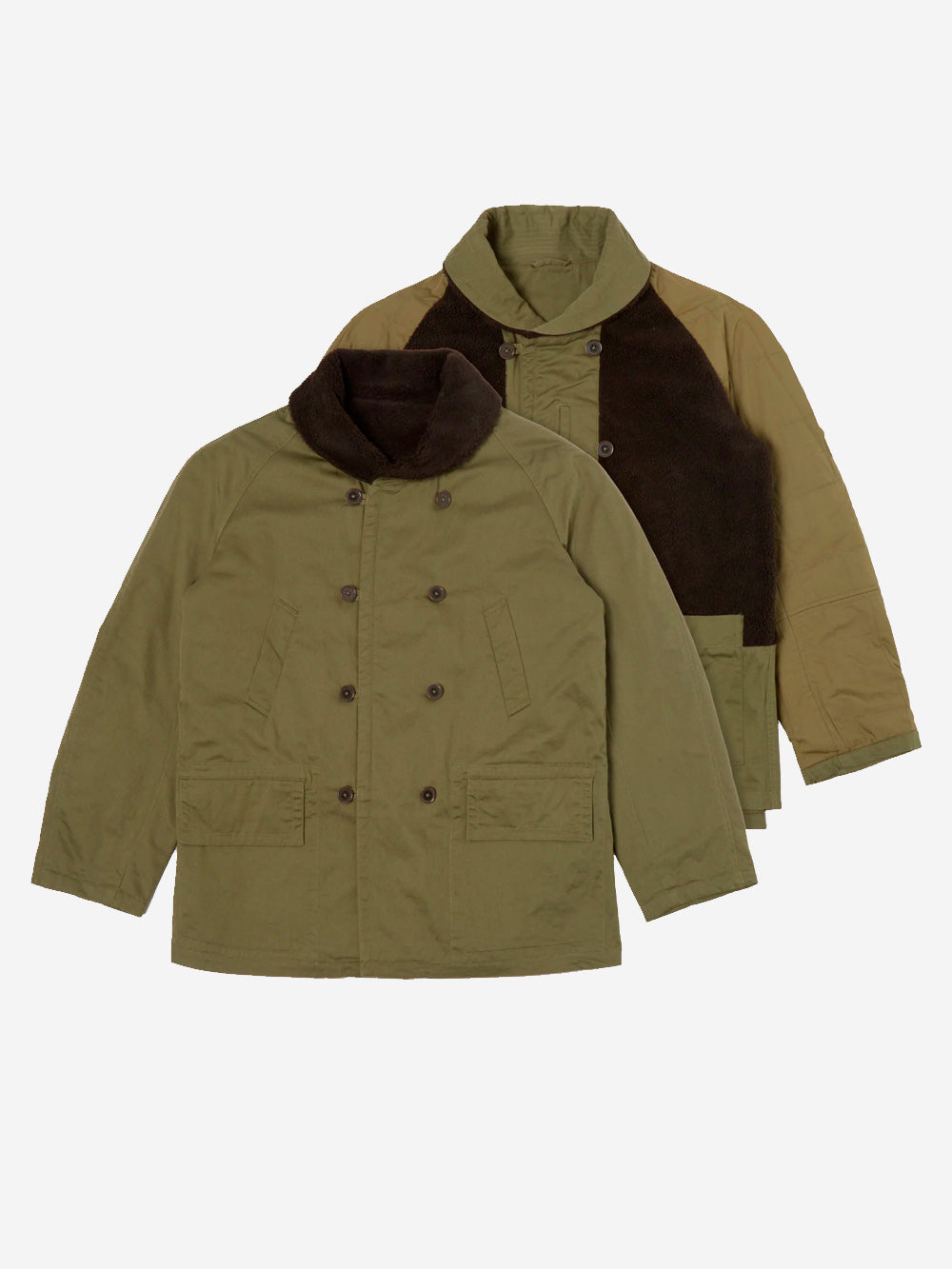 UNIVERSAL WORKS Parka reversibile Mackinaw Verde Urbanstaroma