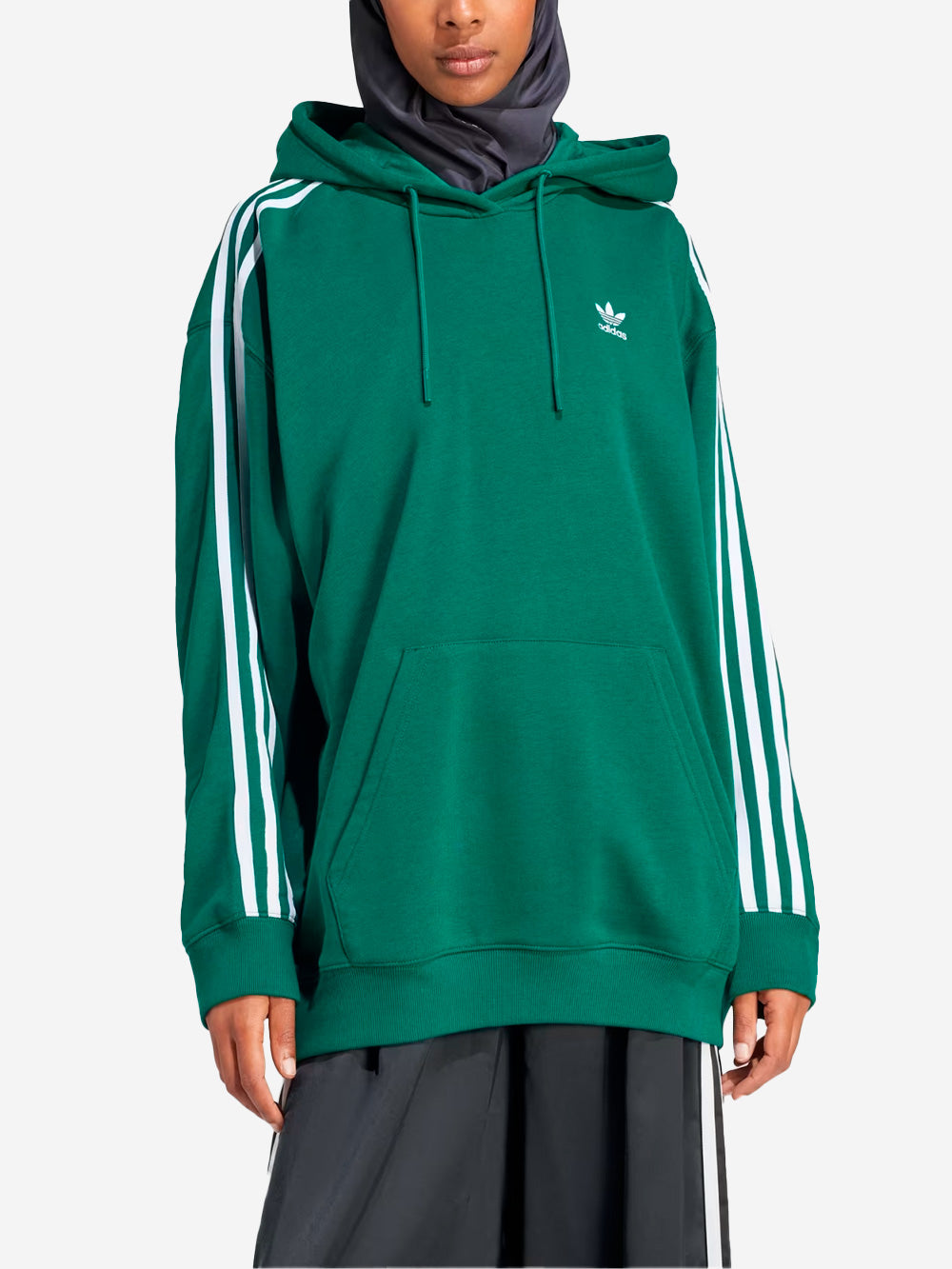 ADIDAS ORIGINALS W Hoodie Adicolor 3 stripes verde Verde Urbanstaroma