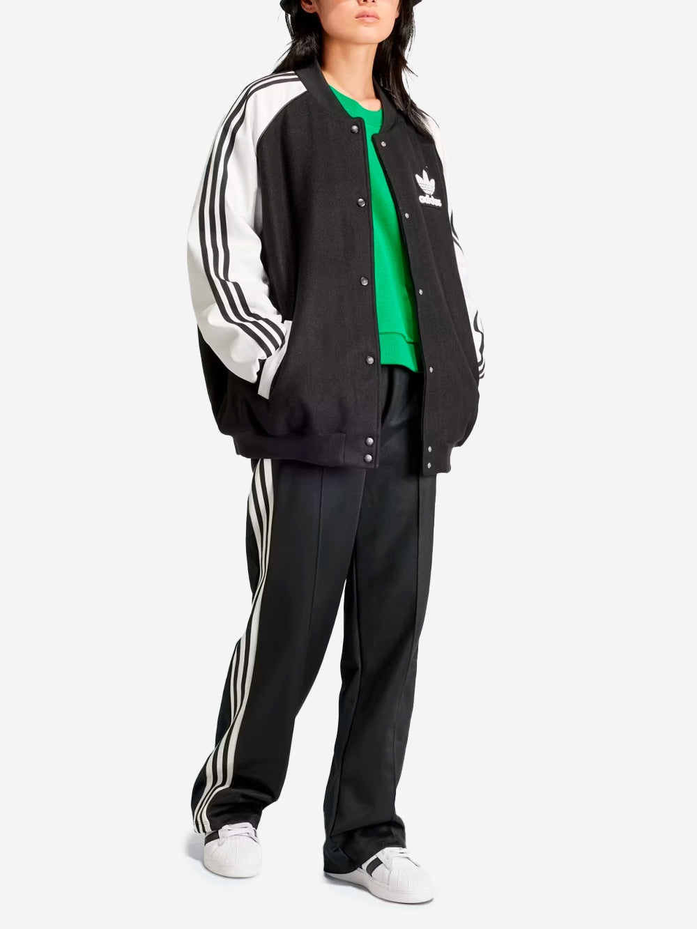 ADIDAS ORIGINALS W Giacca college SST nera e bianca Nero Urbanstaroma