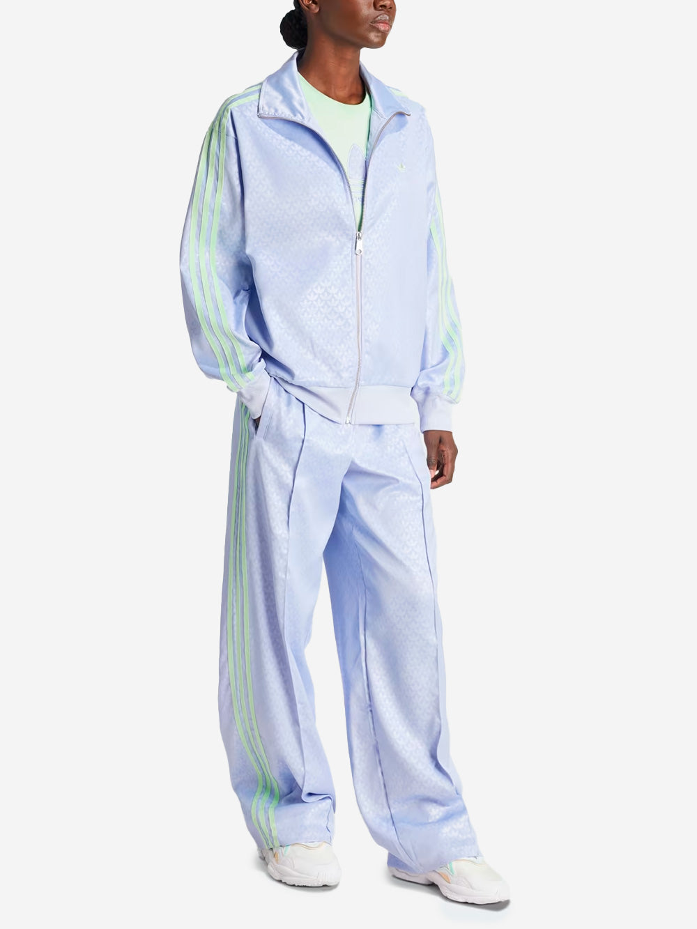 ADIDAS ORIGINALS W Pantaloni satinati monogram lilla Lilla Urbanstaroma