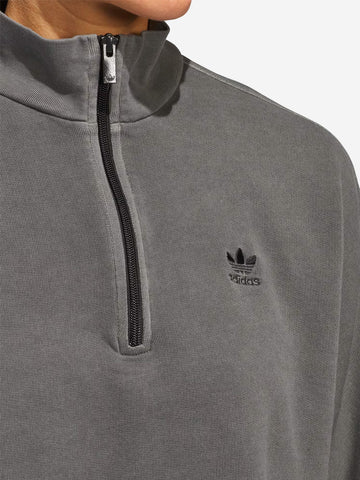 ADIDAS ORIGINALS Felpa Essentials+ con zip Nero