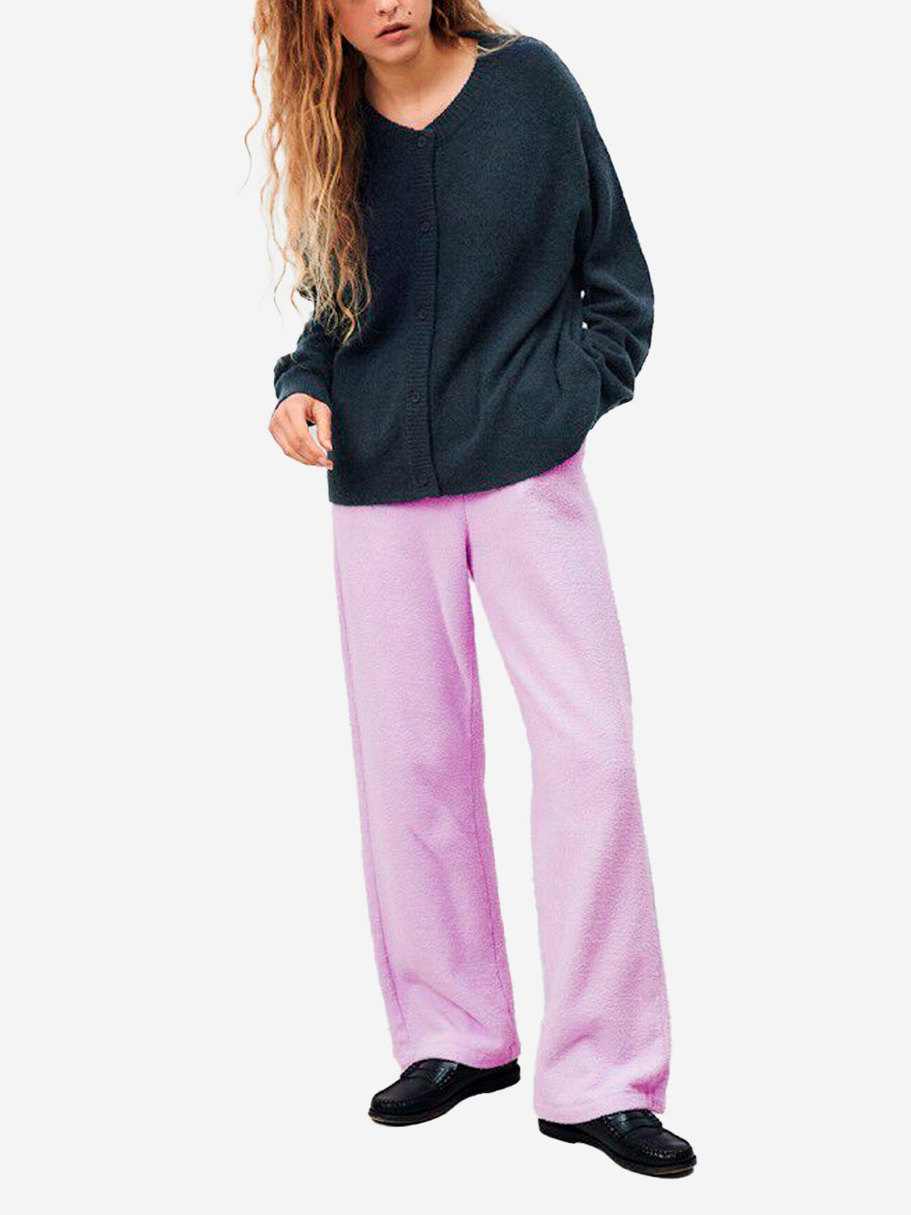 AMERICAN VINTAGE Pantalone jogging testurizzato lilla Lilla Urbanstaroma