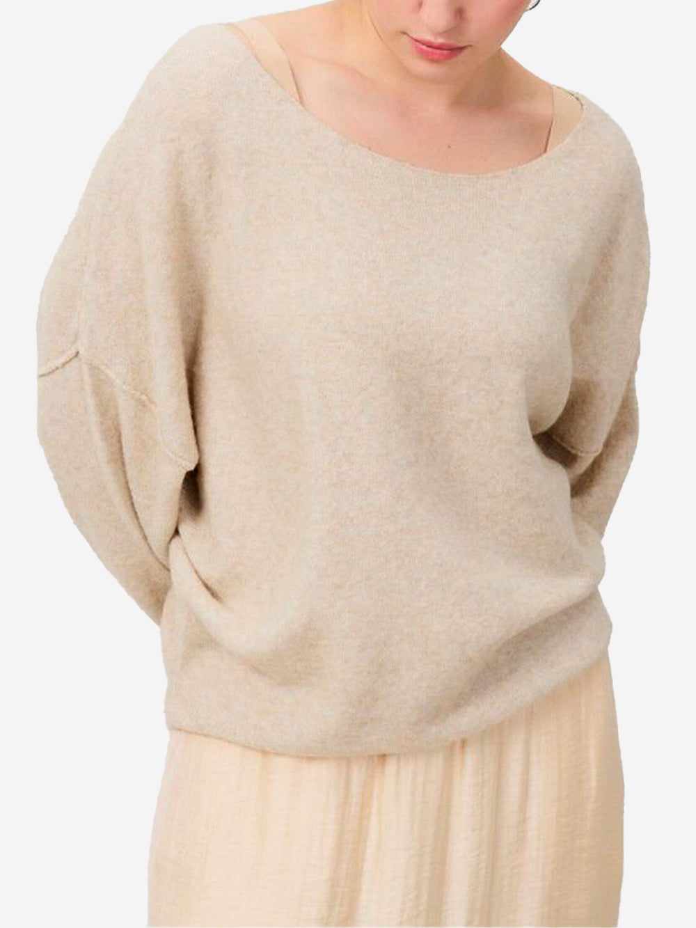 AMERICAN VINTAGE Pullover misto lana beige sabbia Beige Urbanstaroma