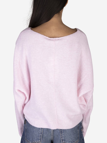 Pullover misto lana rosa