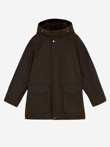 Parka Waxed Shooting Field marrón