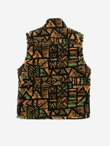 BEAMS PLUS Gilet con zip e grafica jacquard multicolor Multicolor