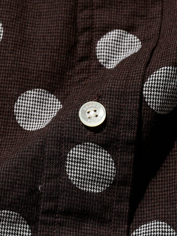 Camicia Dot Print marrone