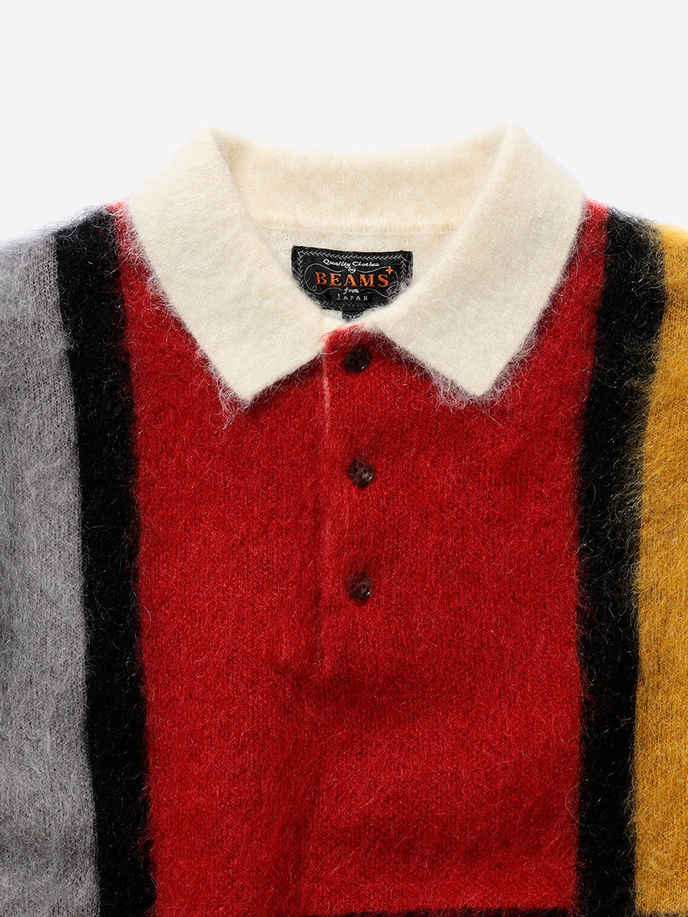 BEAMS PLUS Knit Polo Collar Line multicolor Multicolor Urbanstaroma