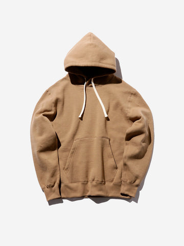 Sweat Pullover Hoodie Raised Back beige