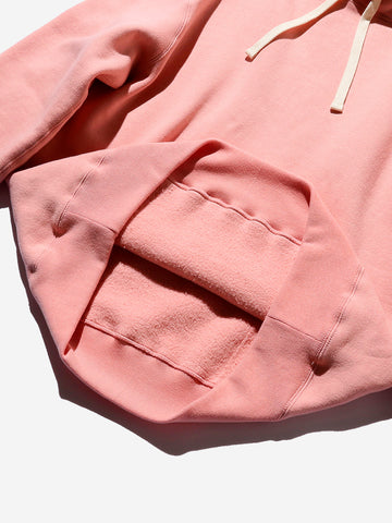 Sweat Pullover Hoodie Raised Back Pink