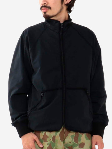 BEAMS PLUS Giacca nera Liner in jersey e fleece Nero