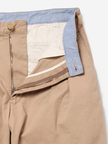 Plus 2 Pleats Twill pantalon beige