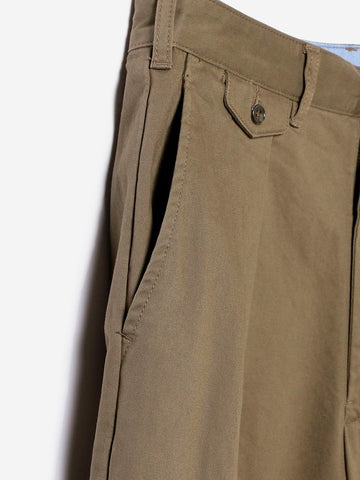 Plus 2 Pleats Twill pantalon olive