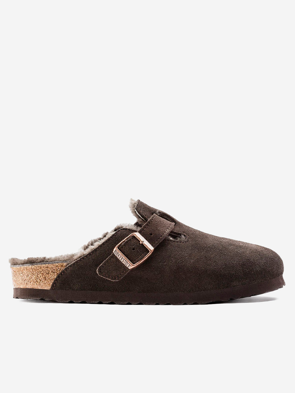 BIRKENSTOCK Boston suede e shearling marroni Marrone Urbanstaroma