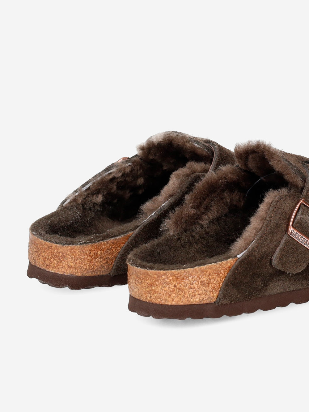 BIRKENSTOCK Boston suede e shearling marroni Marrone Urbanstaroma