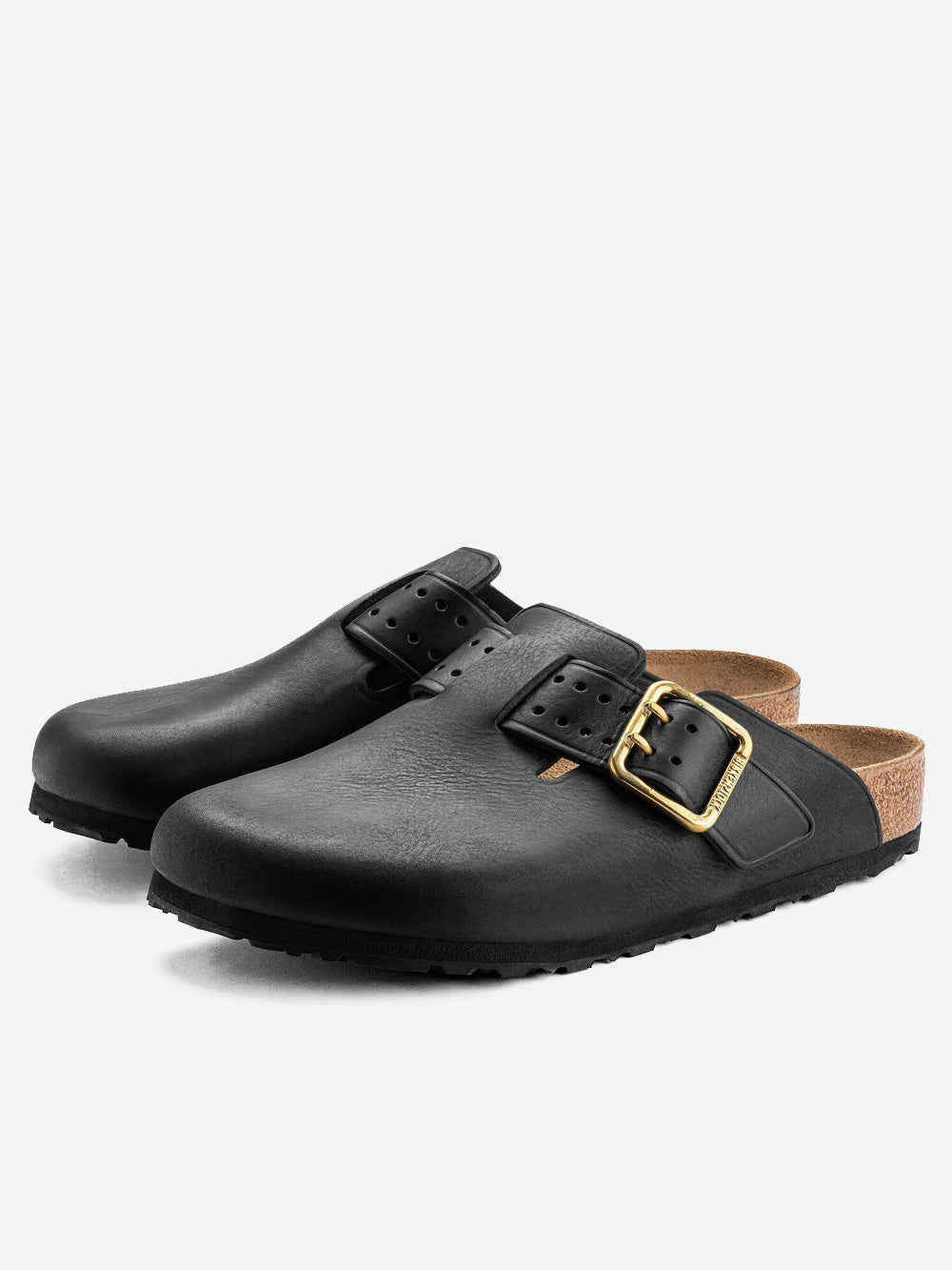 BIRKENSTOCK Boston Bold nere pelle anilina Nero Urbanstaroma