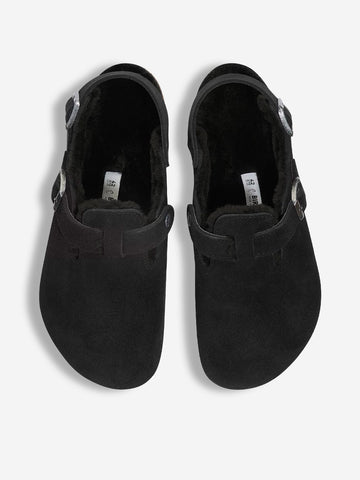 BIRKENSTOCK Tokio in suede e shearling Nero